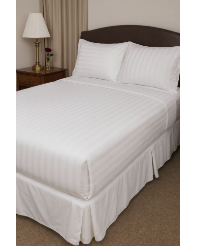 Otel çarşafı Tek kişilik 200x240cm 83 tel çizgili kumaş